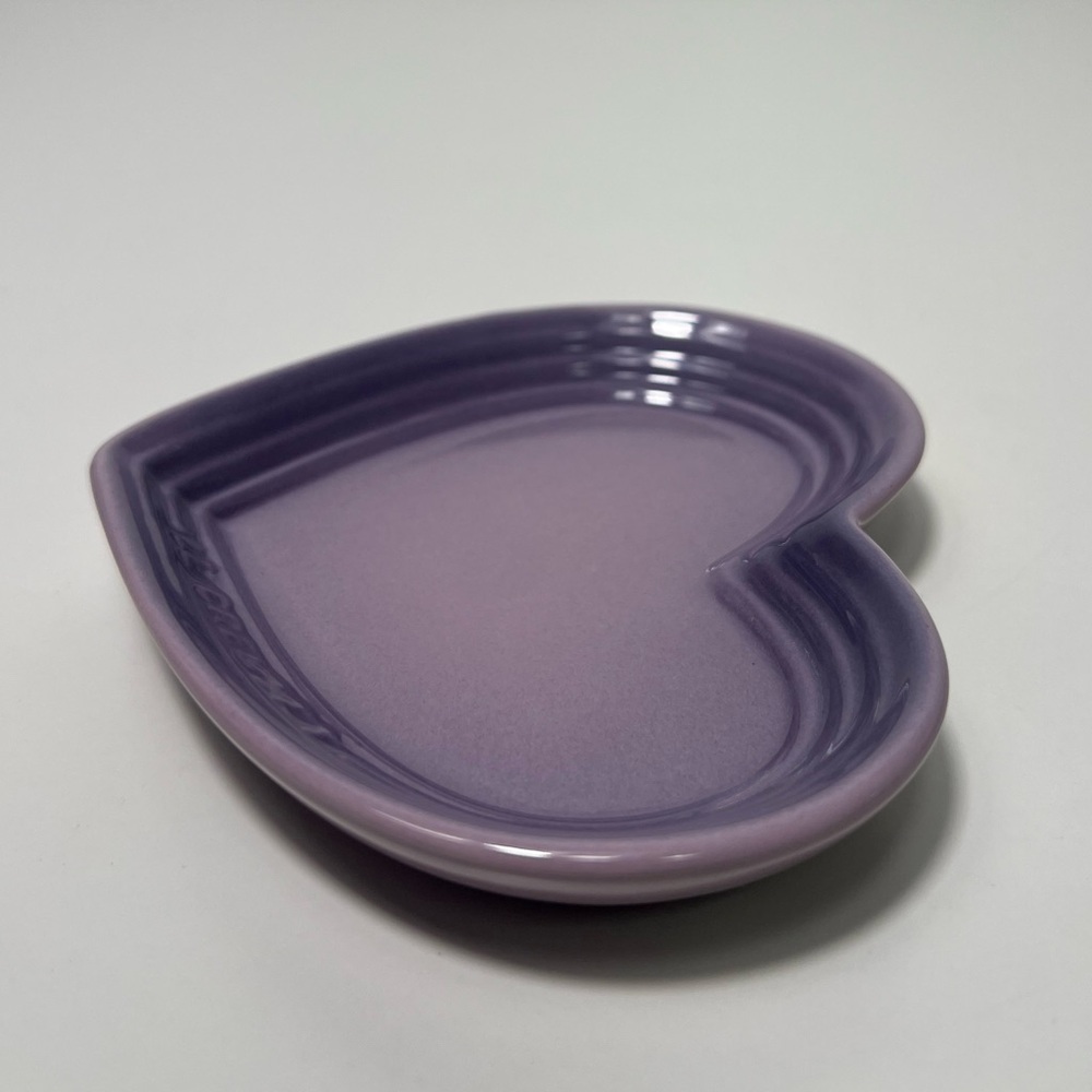 Le Creuset Stoneware Heart Shaped Trinket Dish Plate Tray Bowl - Picture 5 of 7